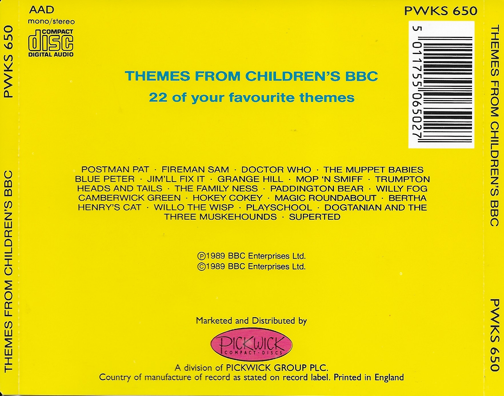 Back cover of PWKS 650